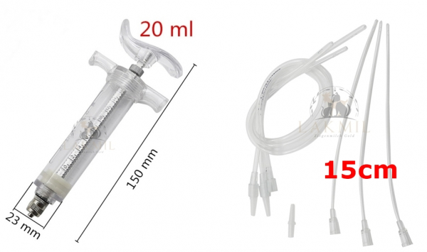 KIT Ernährungssonden 5x15cm/⌀2mm extra kurz, Spritze 20ml Mechanisch
